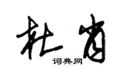 朱錫榮杜肖草書個性簽名怎么寫