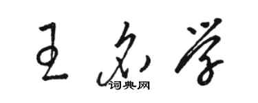 駱恆光王名學草書個性簽名怎么寫