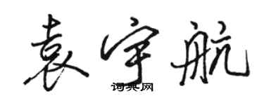 駱恆光袁宇航行書個性簽名怎么寫