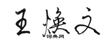 駱恆光王煥文行書個性簽名怎么寫