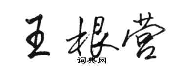 駱恆光王根營行書個性簽名怎么寫