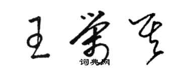 駱恆光王榮其草書個性簽名怎么寫