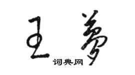 駱恆光王夢草書個性簽名怎么寫