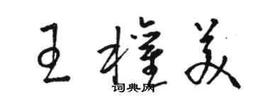 駱恆光王權美草書個性簽名怎么寫