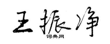 曾慶福王振淨行書個性簽名怎么寫