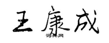曾慶福王康成行書個性簽名怎么寫
