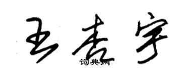 朱錫榮王杏宇草書個性簽名怎么寫