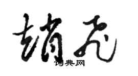 駱恆光趙飛草書個性簽名怎么寫