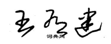 朱錫榮王有建草書個性簽名怎么寫