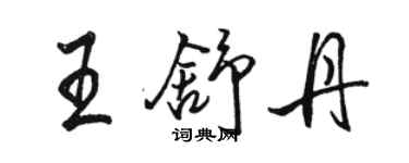 駱恆光王舒丹行書個性簽名怎么寫