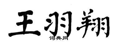 翁闓運王羽翔楷書個性簽名怎么寫