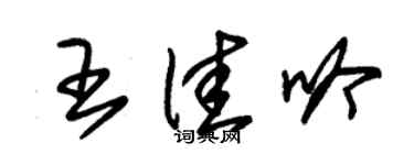 朱錫榮王佳吟草書個性簽名怎么寫