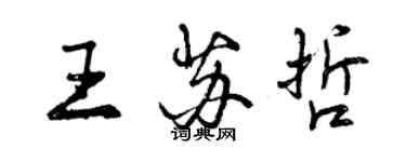 曾慶福王蘇哲行書個性簽名怎么寫