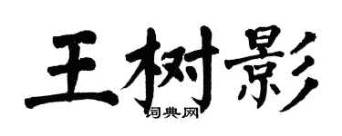 翁闓運王樹影楷書個性簽名怎么寫