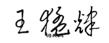 駱恆光王猛輝草書個性簽名怎么寫