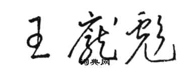 駱恆光王龐彪草書個性簽名怎么寫