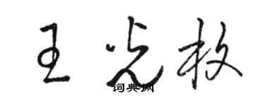 駱恆光王光枚草書個性簽名怎么寫