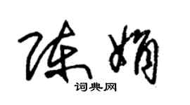 朱錫榮陳娟草書個性簽名怎么寫