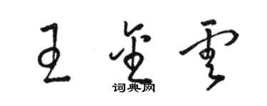 駱恆光王金雲草書個性簽名怎么寫