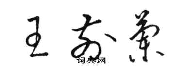 駱恆光王前蘭草書個性簽名怎么寫