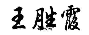 胡問遂王勝霞行書個性簽名怎么寫