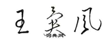 駱恆光王異風草書個性簽名怎么寫