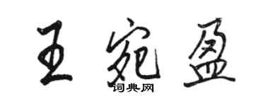 駱恆光王宛盈行書個性簽名怎么寫