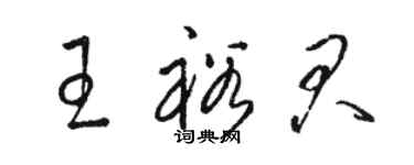 駱恆光王裕君草書個性簽名怎么寫