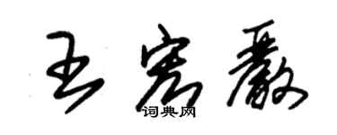 朱錫榮王宏嚴草書個性簽名怎么寫