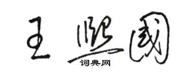 駱恆光王熙國草書個性簽名怎么寫