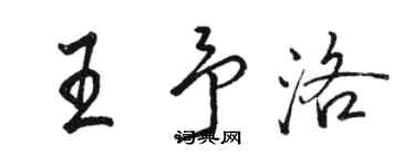 駱恆光王予洛行書個性簽名怎么寫