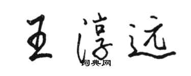 駱恆光王淳遠行書個性簽名怎么寫