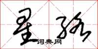 朱錫榮星絡草書怎么寫