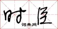 王冬齡時臣草書怎么寫