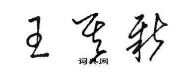 駱恆光王其新草書個性簽名怎么寫