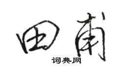 駱恆光田甫行書個性簽名怎么寫