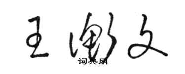 駱恆光王衡文草書個性簽名怎么寫