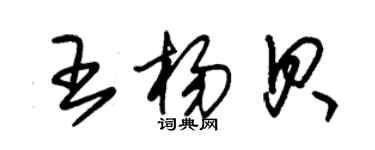 朱錫榮王楊貝草書個性簽名怎么寫