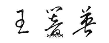 駱恆光王響英草書個性簽名怎么寫