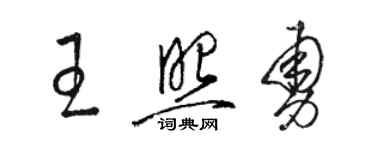 駱恆光王照勇草書個性簽名怎么寫