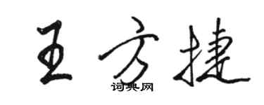駱恆光王方捷行書個性簽名怎么寫