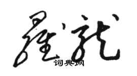 駱恆光羅龍草書個性簽名怎么寫