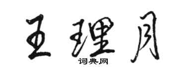 駱恆光王理月行書個性簽名怎么寫