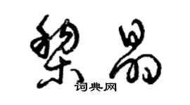 曾慶福黎晶草書個性簽名怎么寫