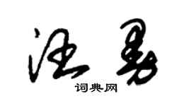 朱錫榮汪曼草書個性簽名怎么寫