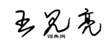 朱錫榮王見亮草書個性簽名怎么寫