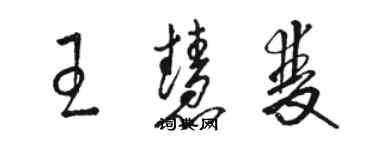 駱恆光王慧雙草書個性簽名怎么寫