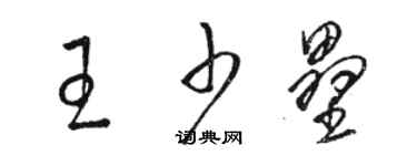 駱恆光王少壘草書個性簽名怎么寫