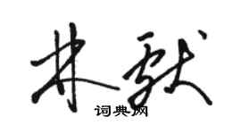 駱恆光林獻草書個性簽名怎么寫