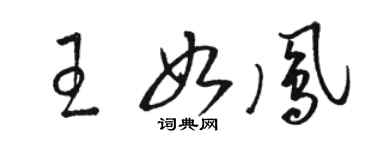 駱恆光王如鳳草書個性簽名怎么寫